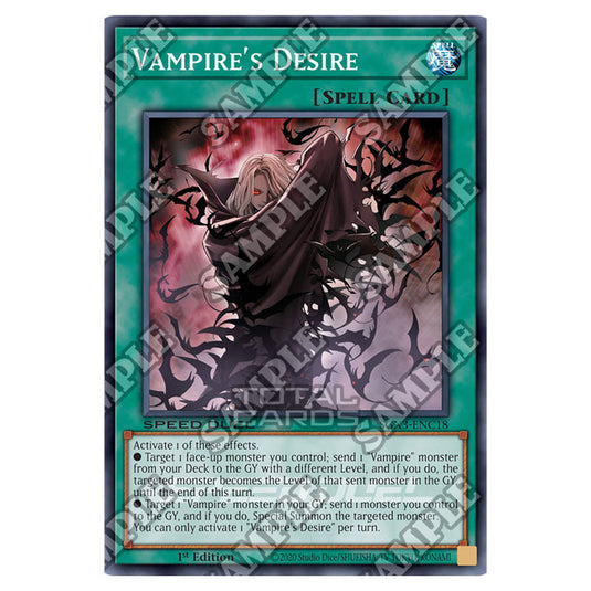 Yu-Gi-Oh! - Speed Duel GX: Duelists of Shadows - Vampire's Desire (Common) SGX3-ENC18