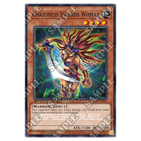 Yu-Gi-Oh! - Speed Duel GX: Duelists of Shadows - Amazoness Swords Woman (Secret Rare) SGX3-END02a