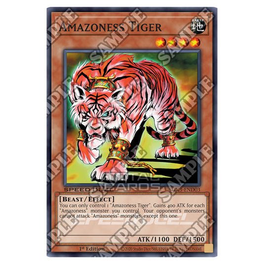 Yu-Gi-Oh! - Speed Duel GX: Duelists of Shadows - Amazoness Tiger (Common) SGX3-END03