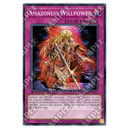 Yu-Gi-Oh! - Speed Duel GX: Duelists of Shadows - Amazoness Willpower (Common) SGX3-END17