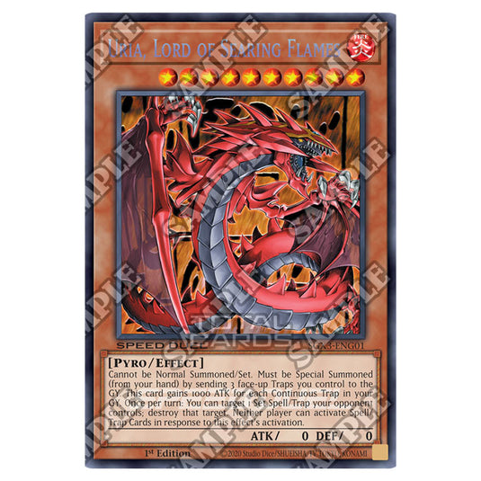 Yu-Gi-Oh! - Speed Duel GX: Duelists of Shadows - Uria, Lord of Searing Flames (Secret Rare) SGX3-ENG01