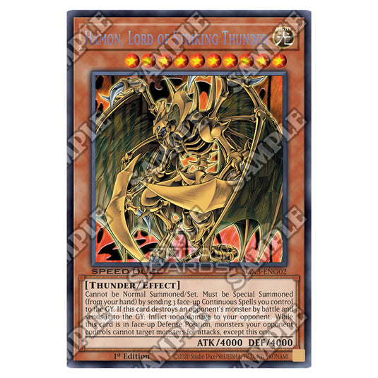 Yu-Gi-Oh! - Speed Duel GX: Duelists of Shadows - Hamon, Lord of Striking Thunder (Secret Rare) SGX3-ENG02