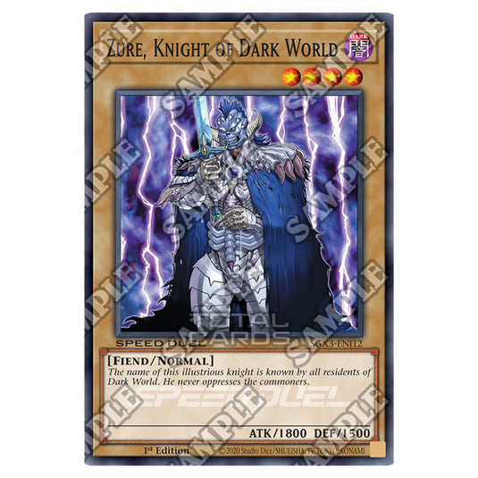 Yu-Gi-Oh! - Speed Duel GX: Duelists of Shadows - Zure, Knight of Dark World (Common) SGX3-ENI12