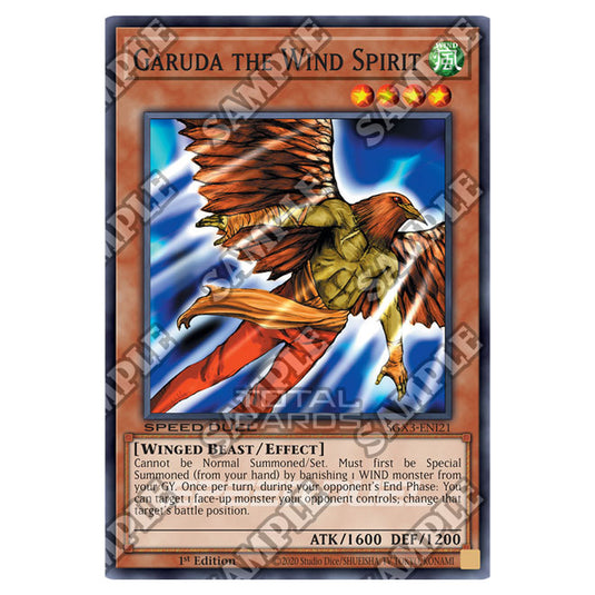 Yu-Gi-Oh! - Speed Duel GX: Duelists of Shadows - Garuda the Wind Spirit (Common) SGX3-ENI21