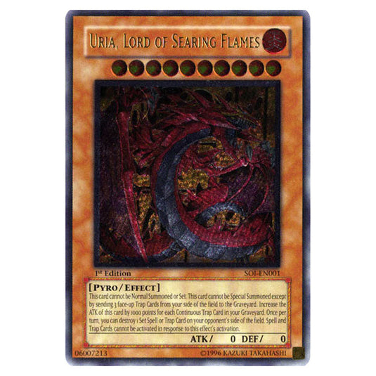 Uria, Lord of Searing Flames SOI-EN001A card from the Yu-Gi-Oh! set Shadow of Infinity