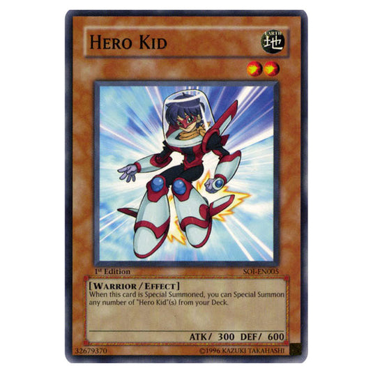 Hero Kid SOI-EN005 card from the Yu-Gi-Oh! set Shadow of Infinity