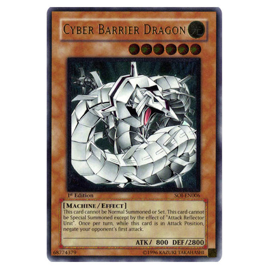 Cyber Barrier Dragon SOI-EN006A card from the Yu-Gi-Oh! set Shadow of Infinity