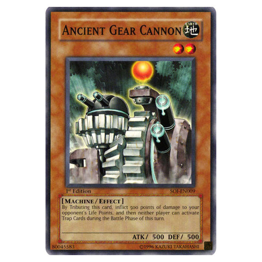 Ancient Gear Cannon SOI-EN009 card from the Yu-Gi-Oh! set Shadow of Infinity