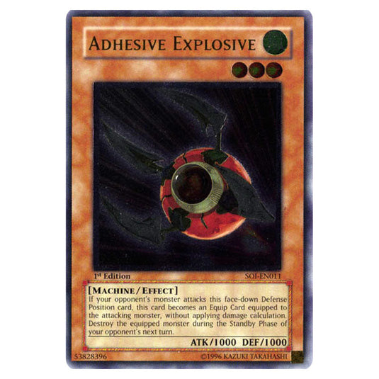 Adhesive Explosive SOI-EN011A card from the Yu-Gi-Oh! set Shadow of Infinity