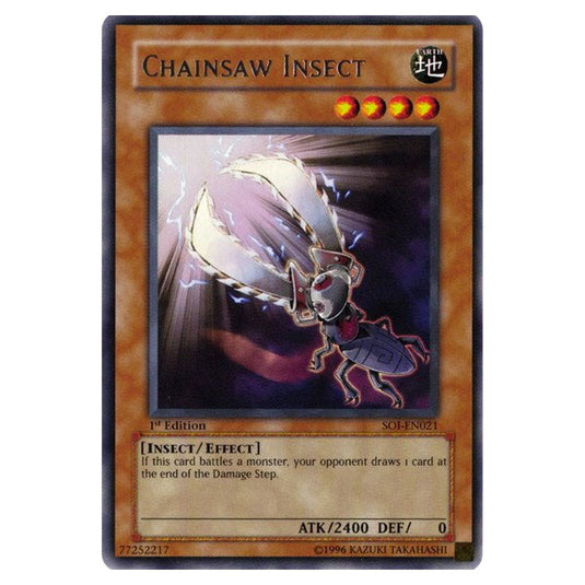 Chainsaw Insect SOI-EN021 card from the Yu-Gi-Oh! set Shadow of Infinity