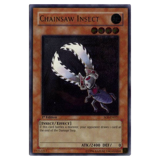 Chainsaw Insect SOI-EN021A card from the Yu-Gi-Oh! set Shadow of Infinity