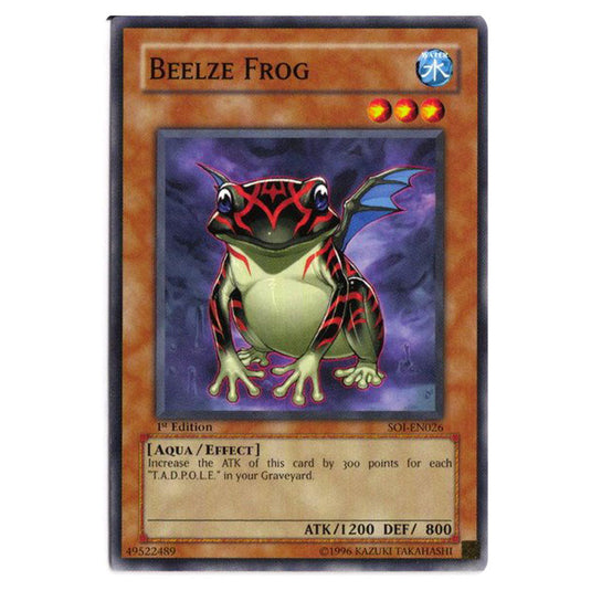 Beelze Frog SOI-EN026 card from the Yu-Gi-Oh! set Shadow of Infinity