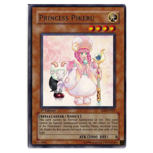 Princess Pikeru SOI-EN027 card from the Yu-Gi-Oh! set Shadow of Infinity