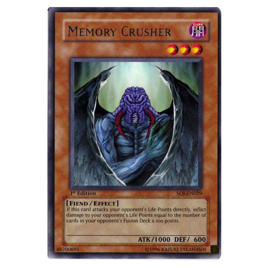 Memory Crusher SOI-EN029 card from the Yu-Gi-Oh! set Shadow of Infinity