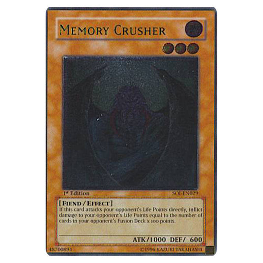 Memory Crusher SOI-EN029A card from the Yu-Gi-Oh! set Shadow of Infinity