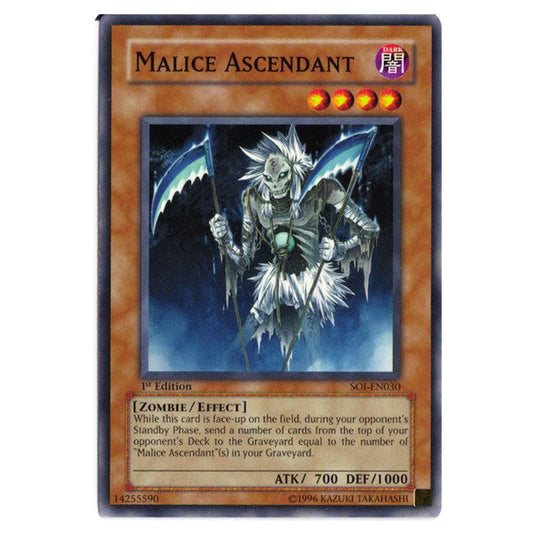 Malice Ascendant SOI-EN030 card from the Yu-Gi-Oh! set Shadow of Infinity