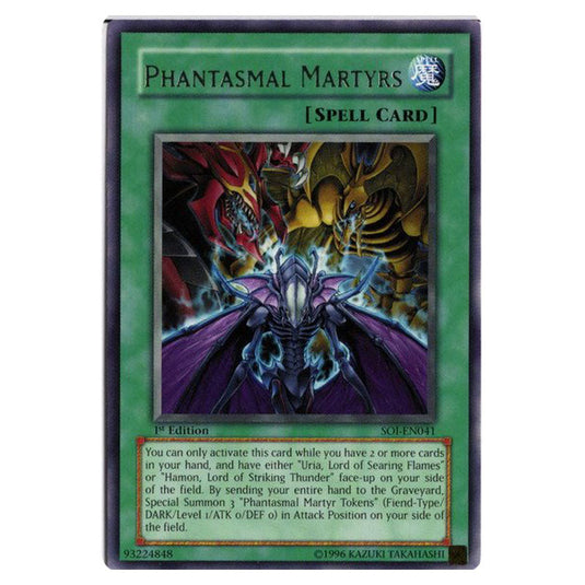 Phantasmal Martyrs SOI-EN041 card from the Yu-Gi-Oh! set Shadow of Infinity