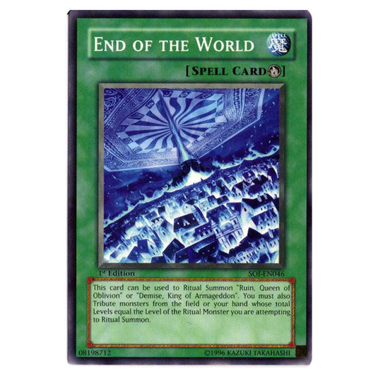 End of the World SOI-EN046 card from the Yu-Gi-Oh! set Shadow of Infinity