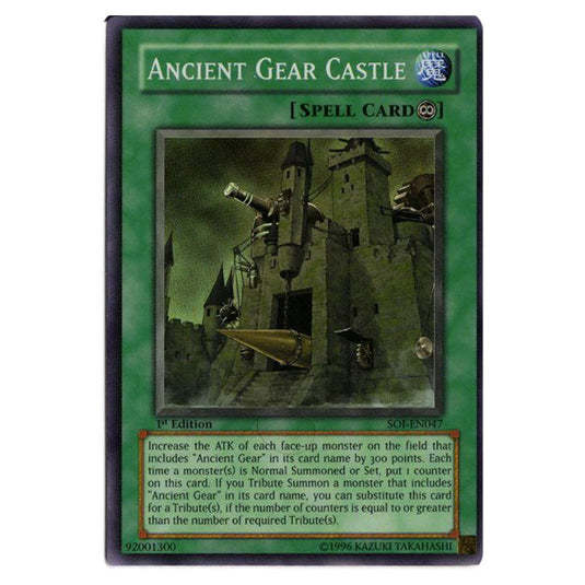 Ancient Gear Castle SOI-EN047 card from the Yu-Gi-Oh! set Shadow of Infinity