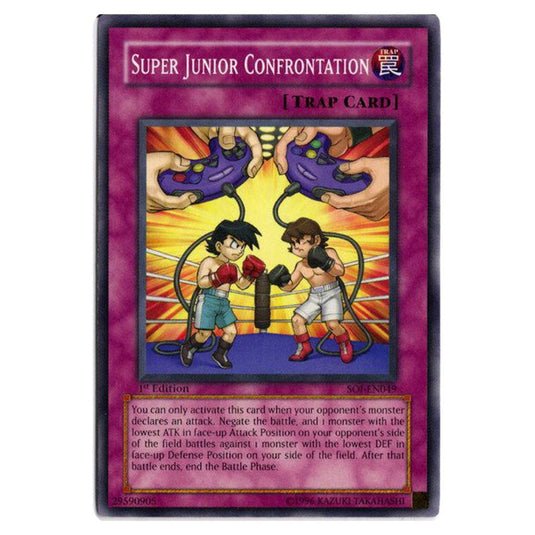 Super Junior Confrontation SOI-EN049 card from the Yu-Gi-Oh! set Shadow of Infinity