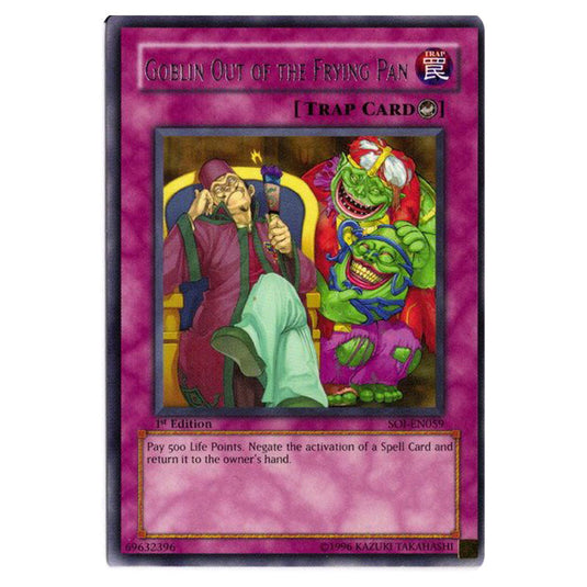 Goblin Out of the Frying Pan SOI-EN059 card from the Yu-Gi-Oh! set Shadow of Infinity
