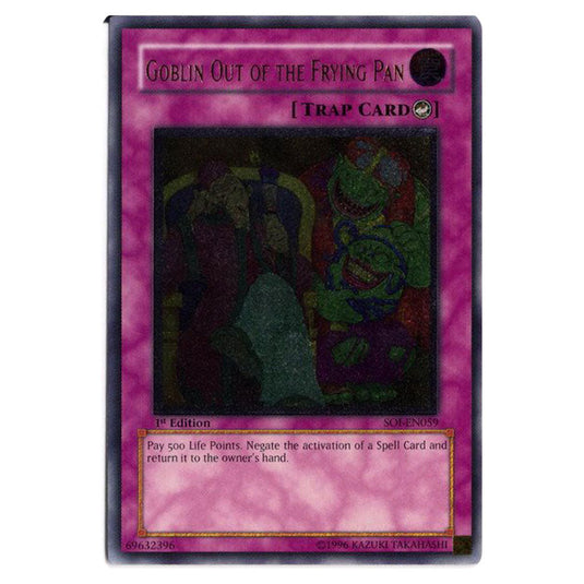 Goblin Out of the Frying Pan SOI-EN059A card from the Yu-Gi-Oh! set Shadow of Infinity