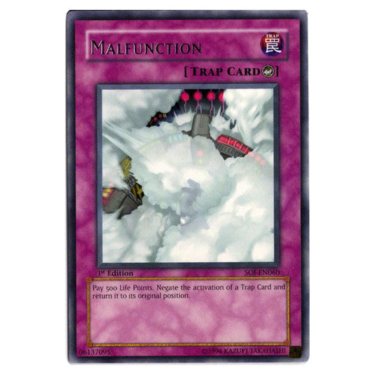 Malfunction SOI-EN060 card from the Yu-Gi-Oh! set Shadow of Infinity