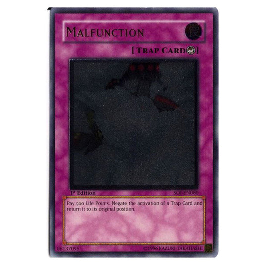 Malfunction SOI-EN060A card from the Yu-Gi-Oh! set Shadow of Infinity