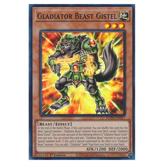 Yu-Gi-Oh! - Supreme Darkness - Gladiator Beast Gistel (Super Rare) SUD Yu-Gi-Oh! - Supreme Darkness - Gladiator Beast Gistel (Super Rare) SUD