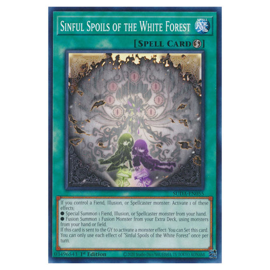 Crystal Clear Wing Over Synchro Dragon SUDA-EN039 card from the Yu-Gi-Oh! set Supreme Darkness
