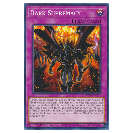 Gladiator Beast Dareios SUDA-EN048 card from the Yu-Gi-Oh! set Supreme Darkness