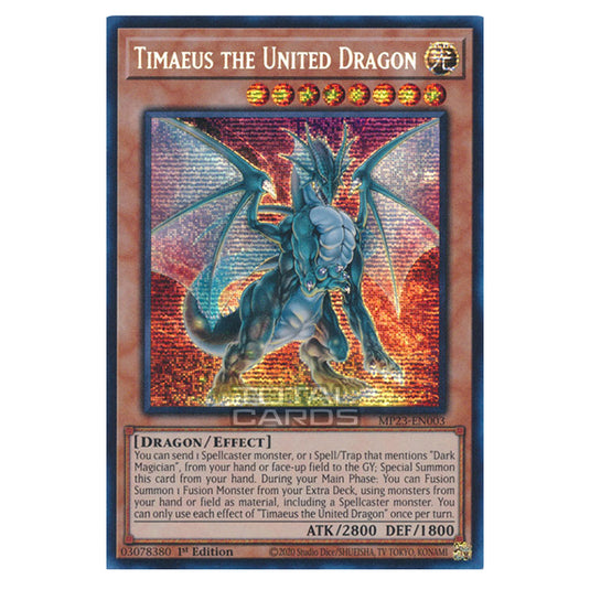 Yu-Gi-Oh! - Dueling Heroes - Timaeus the United Dragon (Prismatic Secret Rare) MP23-EN003