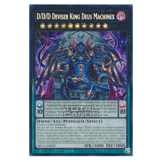 Yu-Gi-Oh! - Dueling Heroes - D/D/D Deviser King Deus Machinex (Prismatic Secret Rare) MP23-EN023