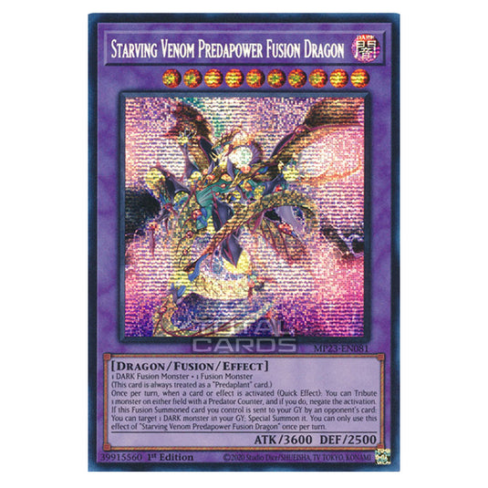 Yu-Gi-Oh! - Dueling Heroes - Starving Venom Predapower Fusion Dragon (Prismatic Secret Rare) MP23-EN081