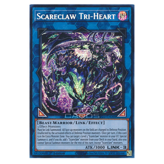 Yu-Gi-Oh! - Dueling Heroes - Scareclaw Tri-Heart (Prismatic Secret Rare) MP23-EN088