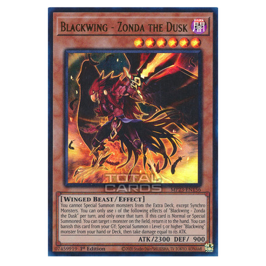 Yu-Gi-Oh! - Dueling Heroes - Blackwing - Zonda the Dusk (Ultra Rare) MP23-EN156