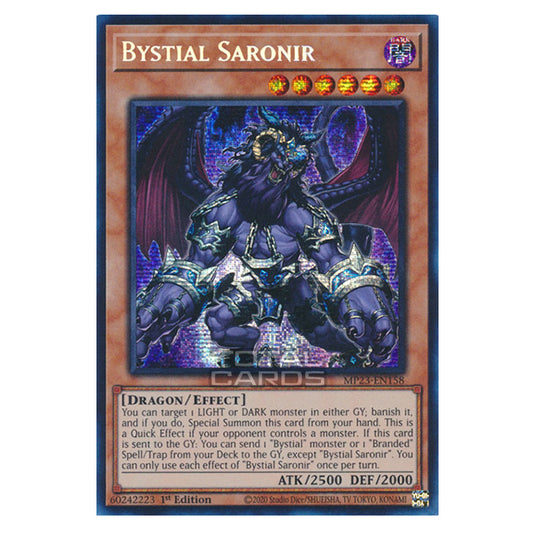 Yu-Gi-Oh! - Dueling Heroes - Bystial Saronir (Prismatic Secret Rare) MP23-EN158