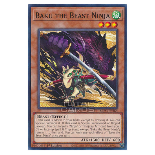 Yu-Gi-Oh! - Dueling Heroes - Baku the Beast Ninja (Common) MP23-EN168