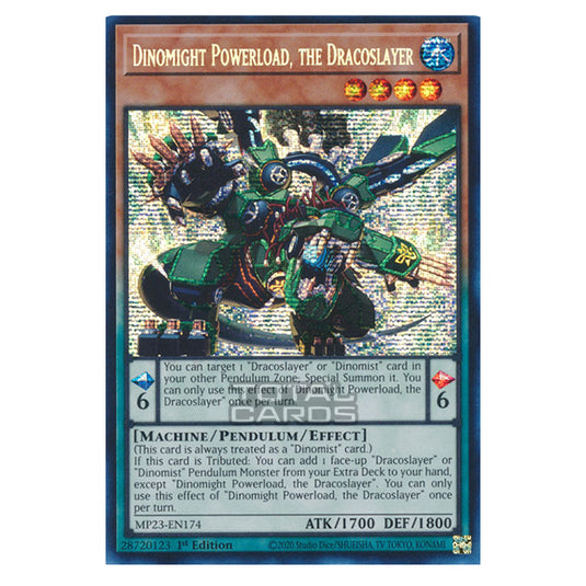 Yu-Gi-Oh! - Dueling Heroes - Dinomight Powerload, the Dracoslayer (Prismatic Secret Rare) MP23-EN174