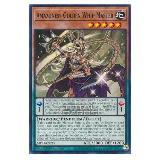 Yu-Gi-Oh! - Dueling Heroes - Amazoness Golden Whip Master (Common) MP23-EN219