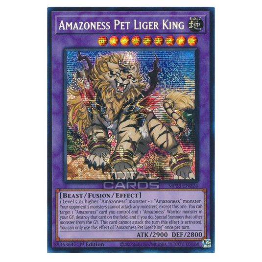 Yu-Gi-Oh! - Dueling Heroes - Amazoness Pet Liger King (Prismatic Secret Rare) MP23-EN224