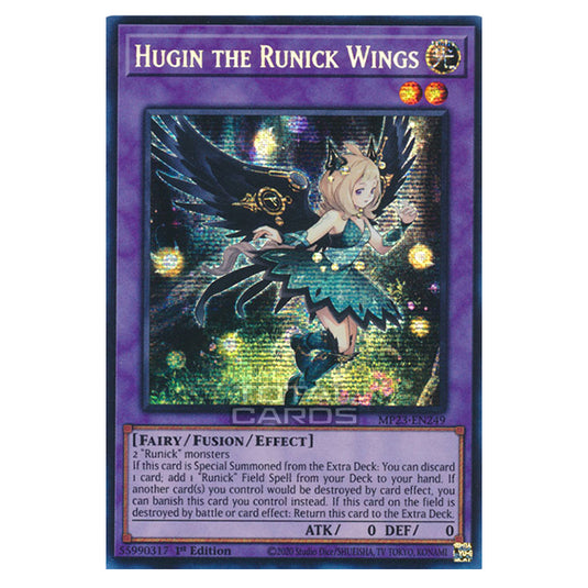Yu-Gi-Oh! - Dueling Heroes - Hugin the Runick Wings (Prismatic Secret Rare) MP23-EN249
