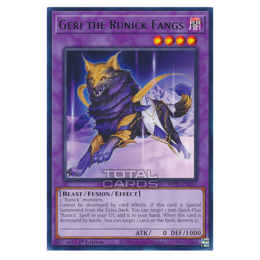 Yu-Gi-Oh! - Dueling Heroes - Geri the Runick Fangs (Rare) MP23-EN251 Yu-Gi-Oh! - Dueling Heroes - Geri the Runick Fangs (Rare) MP23-EN251