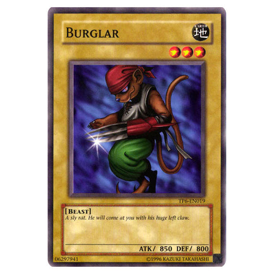 Burglar TP6-EN019 card from the Yu-Gi-Oh! set Tournament Pack 6