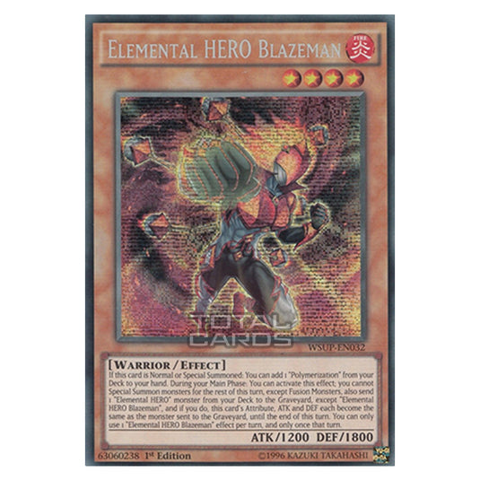 Yu-Gi-Oh! - World Superstars - Elemental HERO Blazeman (Prismatic Secret Rare) WSUP-EN032