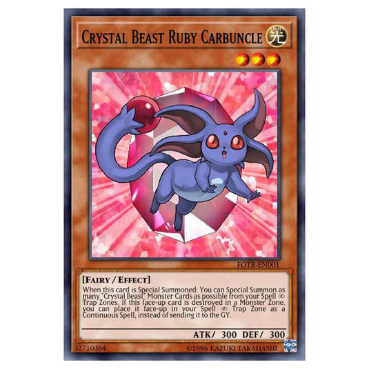 Yu-Gi-Oh! - Structure Deck - Legend of the Crystal Beasts - Crystal Beast Ruby Carbuncle (Common) SDCB-EN001