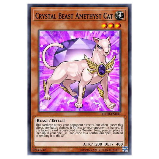 Yu-Gi-Oh! - Structure Deck - Legend of the Crystal Beasts - Crystal Beast Amethyst Cat (Common) SDCB-EN002