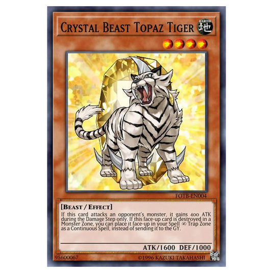 Yu-Gi-Oh! - Structure Deck - Legend of the Crystal Beasts - Crystal Beast Topaz Tiger (Common) SDCB-EN004