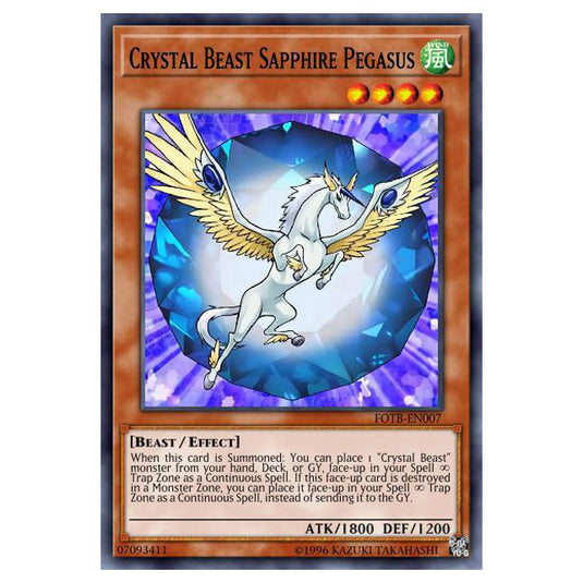 Yu-Gi-Oh! - Structure Deck - Legend of the Crystal Beasts - Crystal Beast Sapphire Pegasus (Common) SDCB-EN007