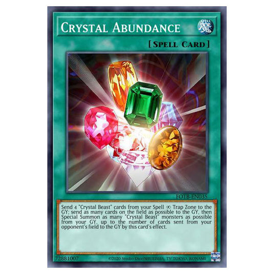 Yu-Gi-Oh! - Structure Deck - Legend of the Crystal Beasts - Crystal Abundance (Common) SDCB-EN022